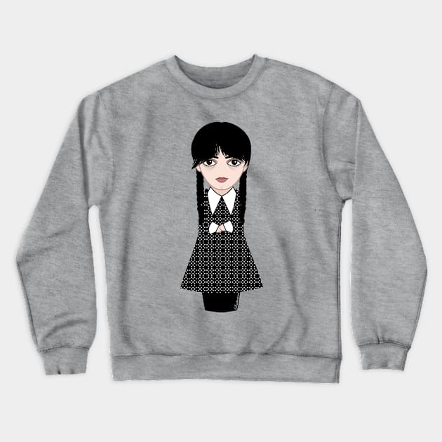 Kokeshi Wednesday Crewneck Sweatshirt by Pendientera